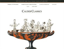 Tablet Screenshot of calderclassics.com